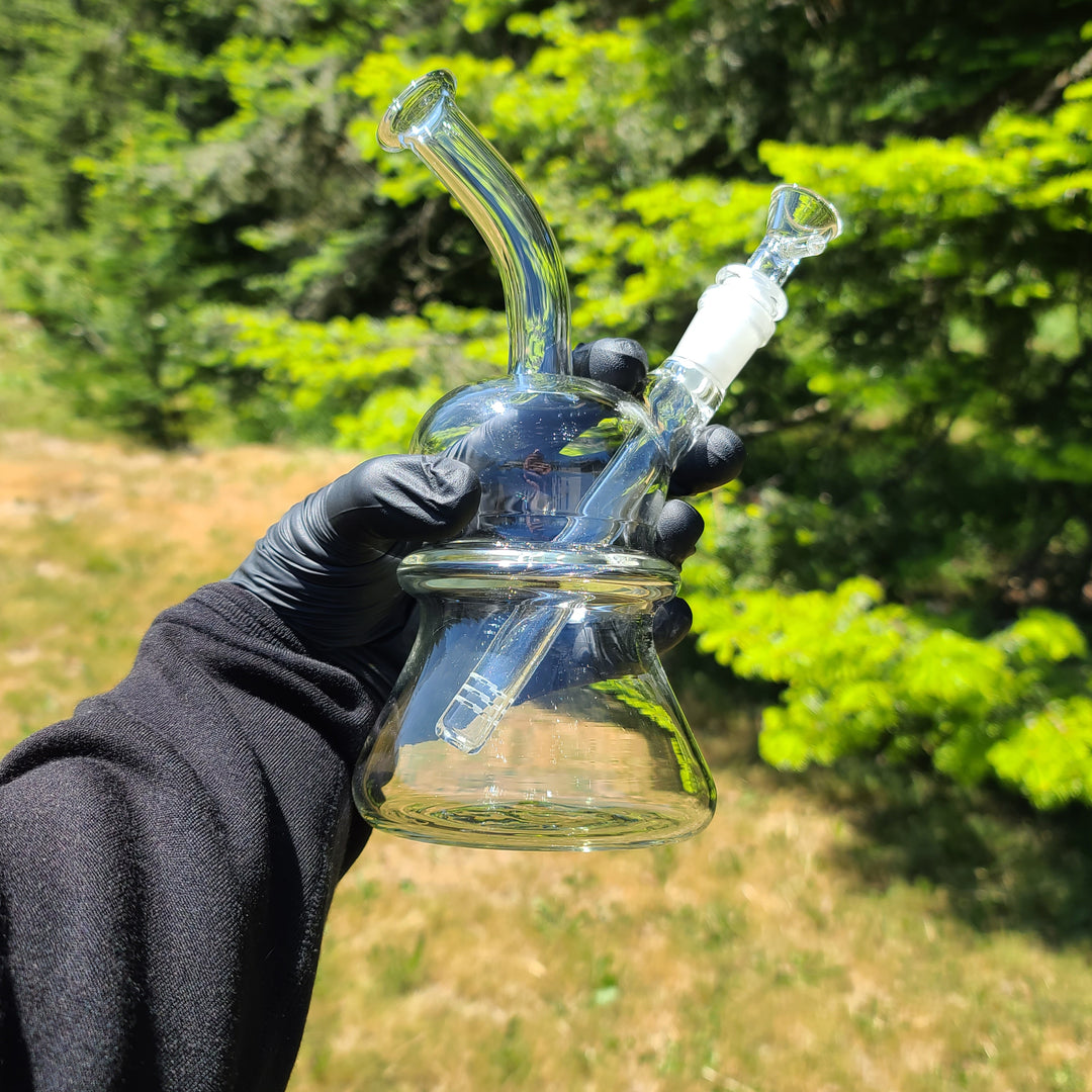 Solid Glass Bubble Top Beaker Bubbler Glass Pipe Solid Glass   