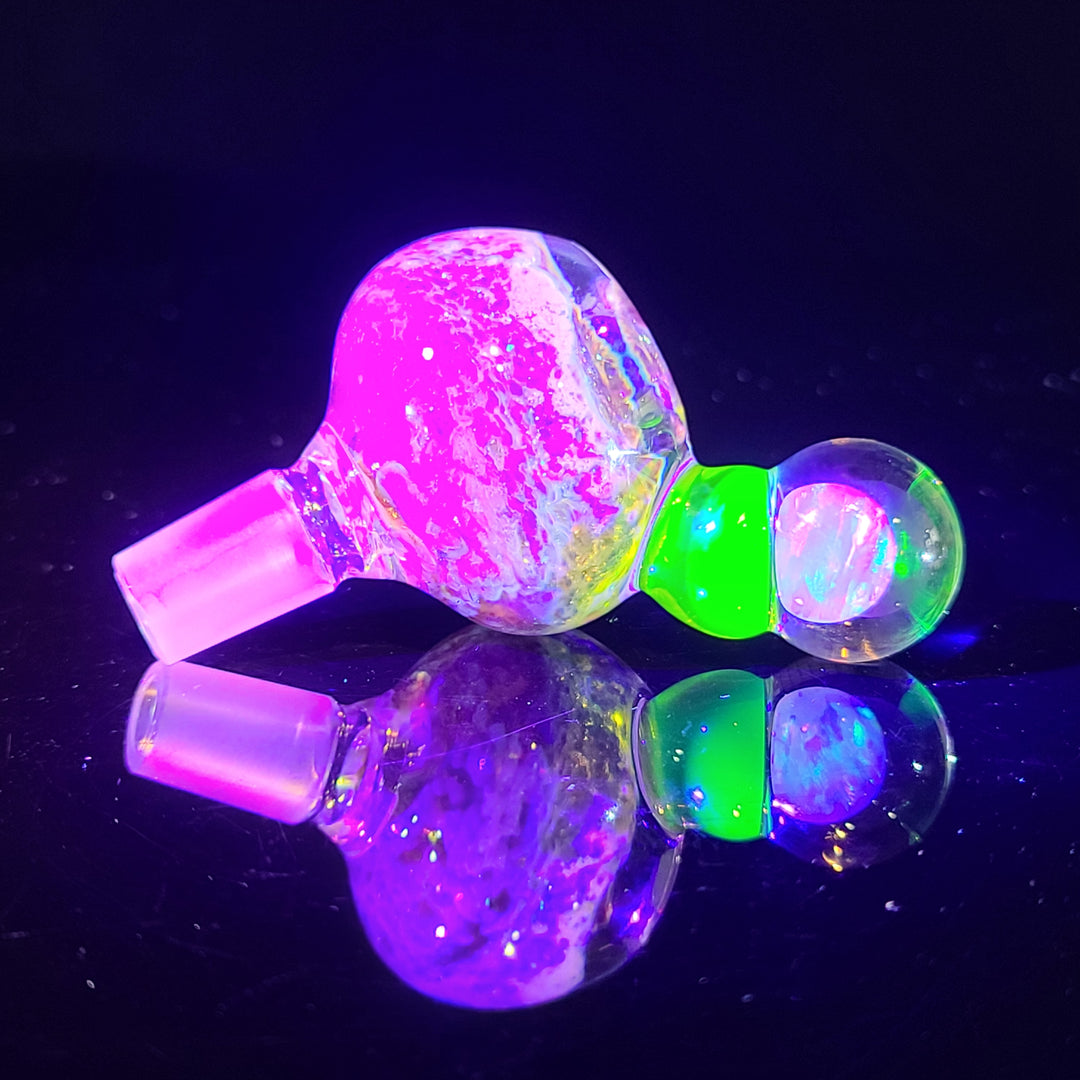 14mm Nebula White Opal UV Pull Slide Accessory Tako Glass   