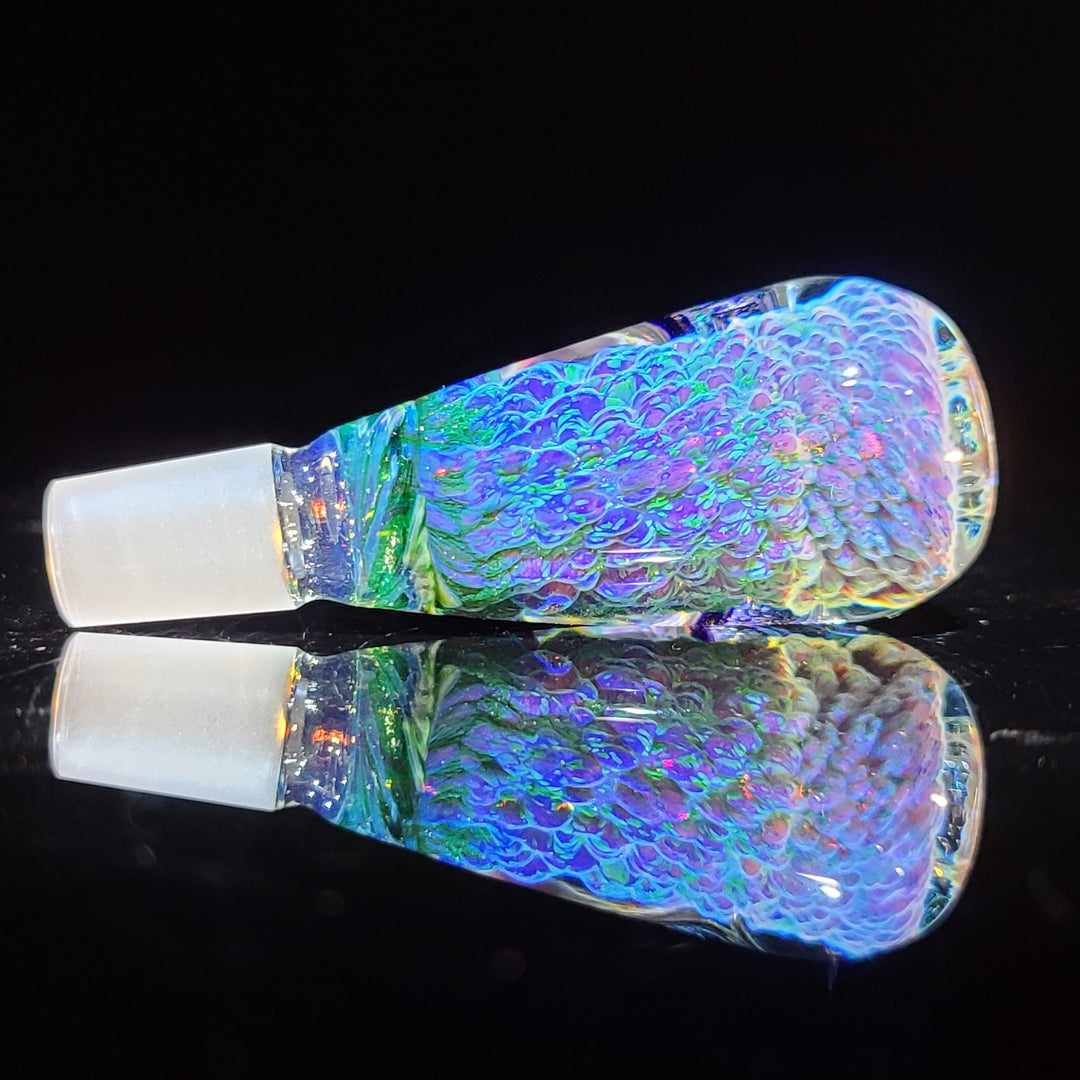 14mm Purple Seaweed Crushed Opal Pull Slide Accessory Tako Glass   