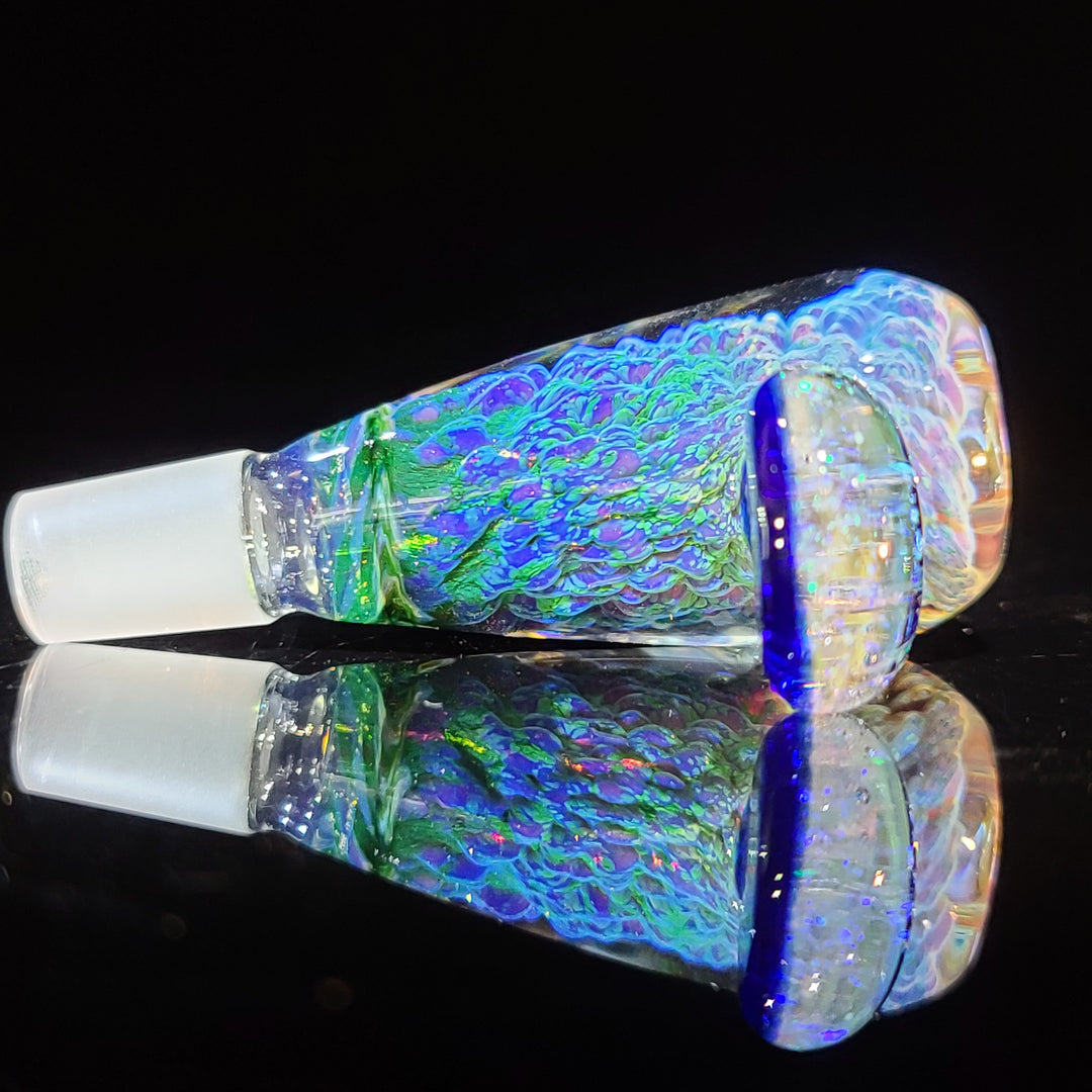 14mm Purple Seaweed Crushed Opal Pull Slide Accessory Tako Glass   