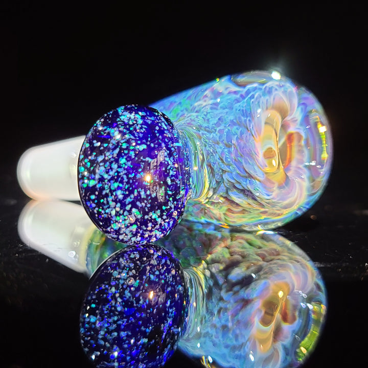 14mm Purple Seaweed Crushed Opal Pull Slide Accessory Tako Glass   