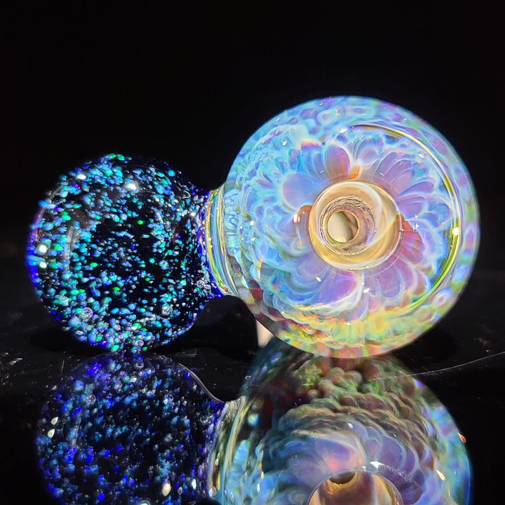 14mm Purple Seaweed Crushed Opal Pull Slide Accessory Tako Glass   