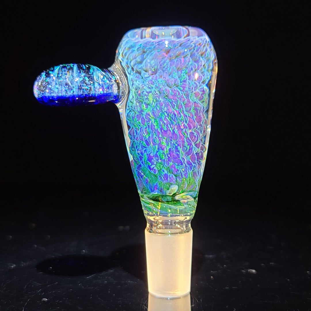 14mm Purple Seaweed Crushed Opal Pull Slide Accessory Tako Glass   