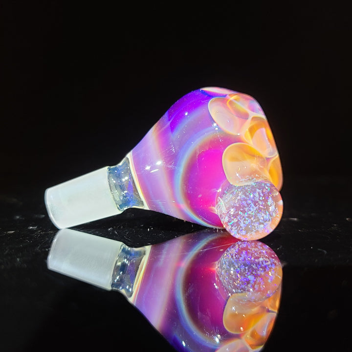 14mm Honeycomb Serendipity Pull Slide with Crushed Opal Marble Accessory Tako Glass   