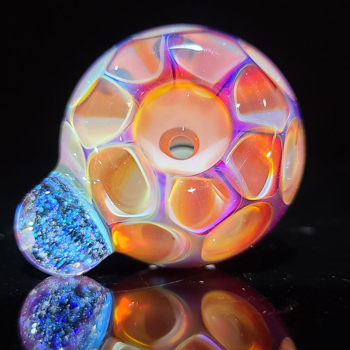 14mm Honeycomb Serendipity Pull Slide with Crushed Opal Marble Accessory Tako Glass   