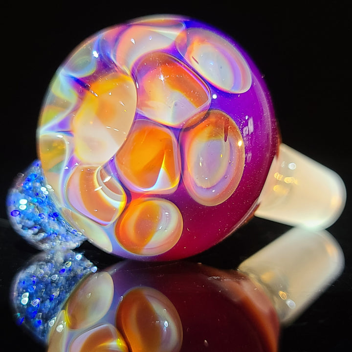 14mm Honeycomb Serendipity Pull Slide with Crushed Opal Marble Accessory Tako Glass   