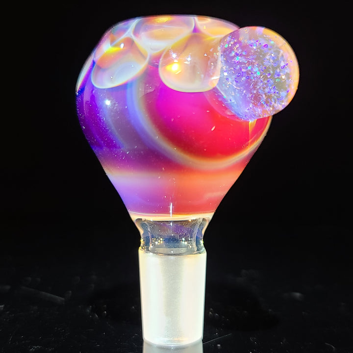 14mm Honeycomb Serendipity Pull Slide with Crushed Opal Marble Accessory Tako Glass   