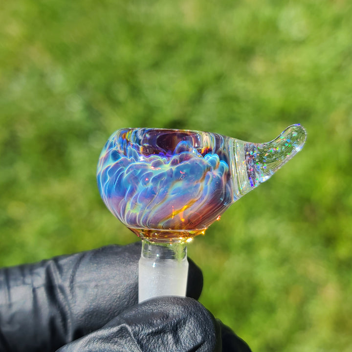 10mm Purple Nebula Rhino Pull Slide Accessory Tako Glass   