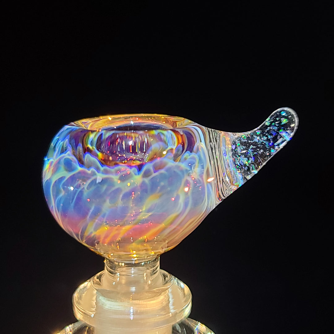 Colorful Frit Flower Bowl Glass Pipe - P2862