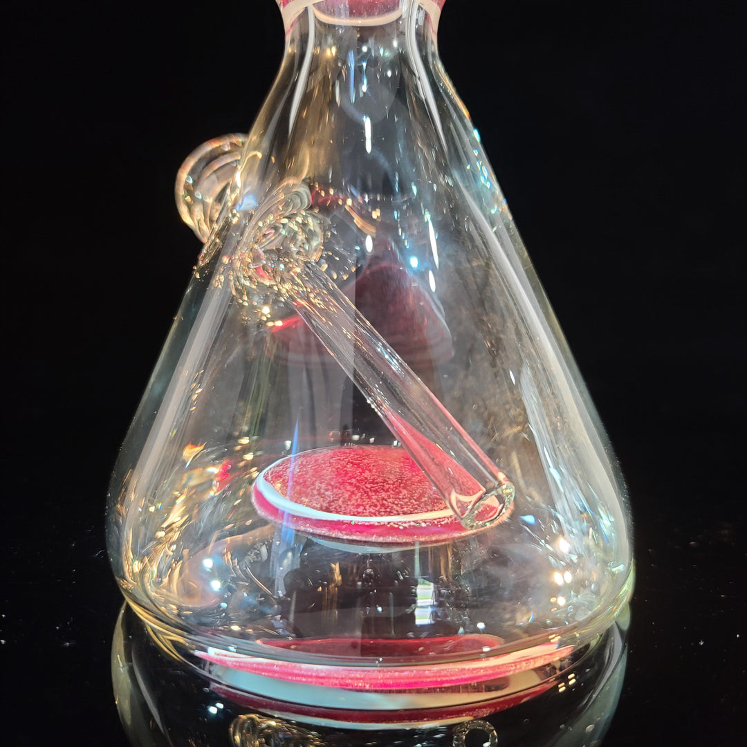 8" Imperfectly Perfect Pink Beaker Dab Rig Glass Pipe Tako Glass   