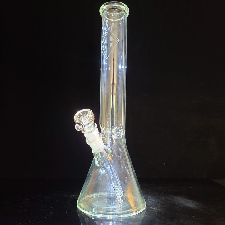 Augy Clear Straight 15" Beaker Bong Glass Pipe Augy Glass   