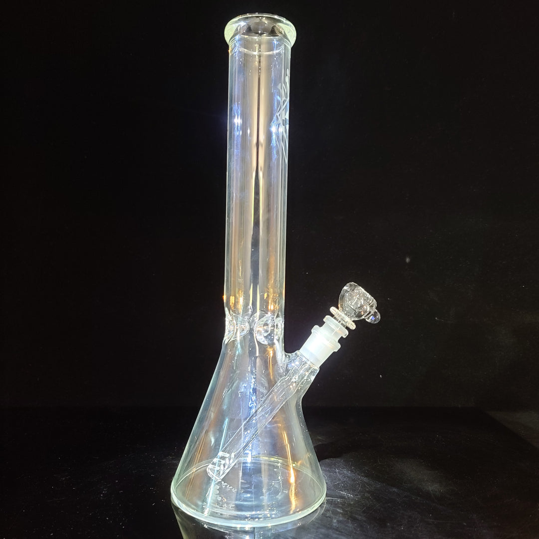 Augy Clear Straight 15" Beaker Bong Glass Pipe Augy Glass   