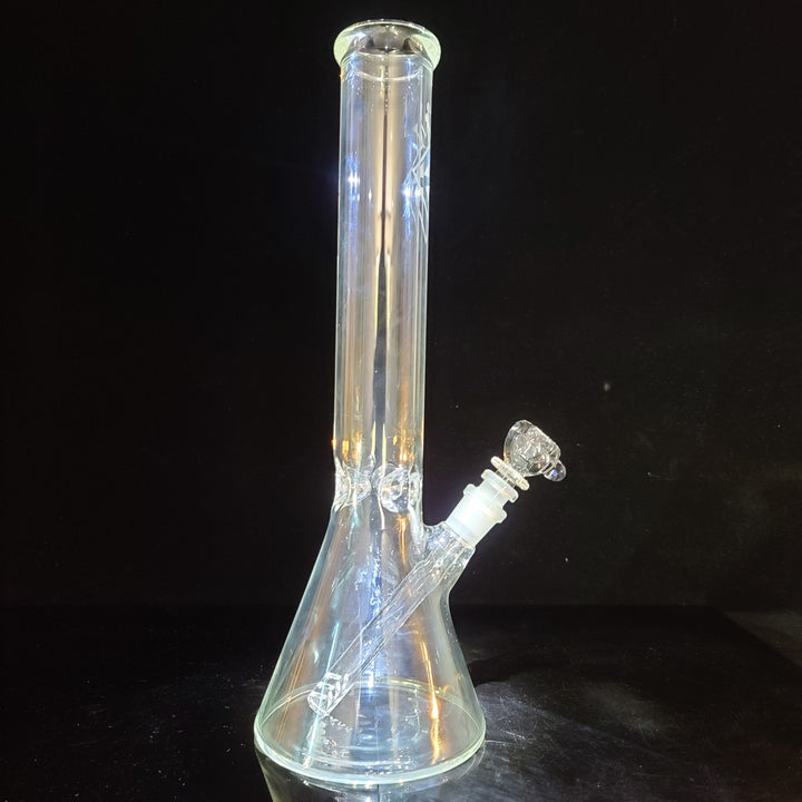 Augy Clear Straight 15" Beaker Bong Glass Pipe Augy Glass   