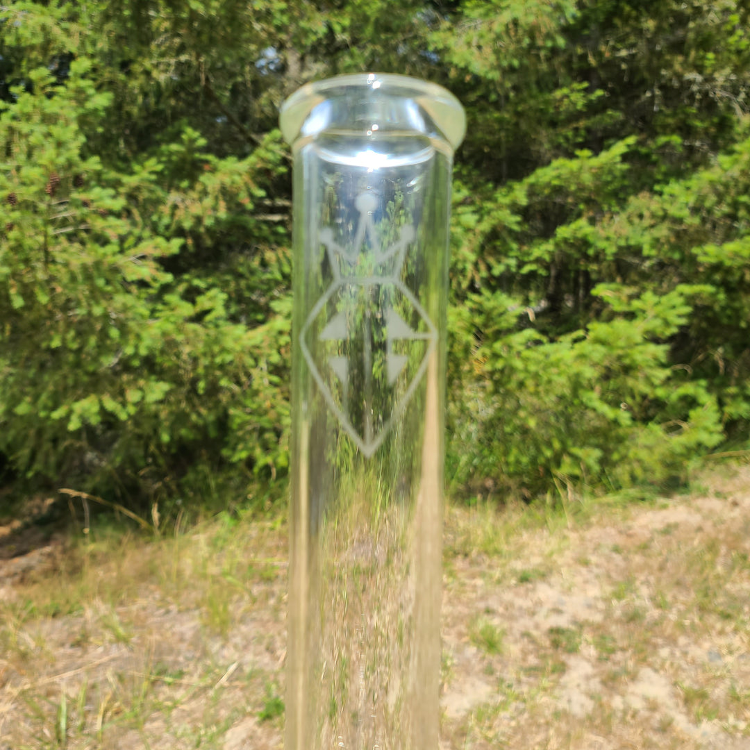 Augy Clear Straight 15" Beaker Bong Glass Pipe Augy Glass   