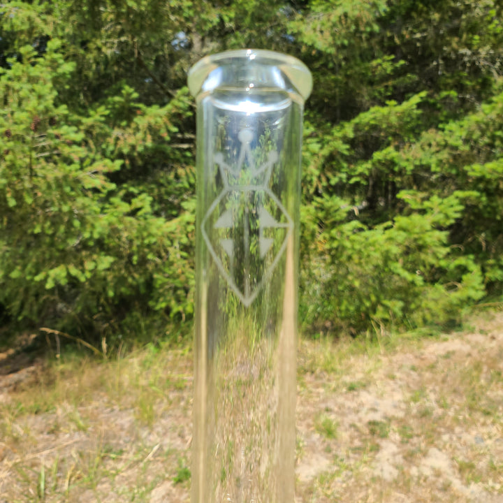 Augy Clear Straight 15" Beaker Bong Glass Pipe Augy Glass   