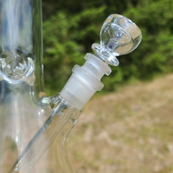 Augy Clear Straight 15" Beaker Bong Glass Pipe Augy Glass   