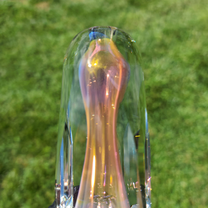 Faceted Egyptian Glass Chillum Glass Pipe Tako Glass   