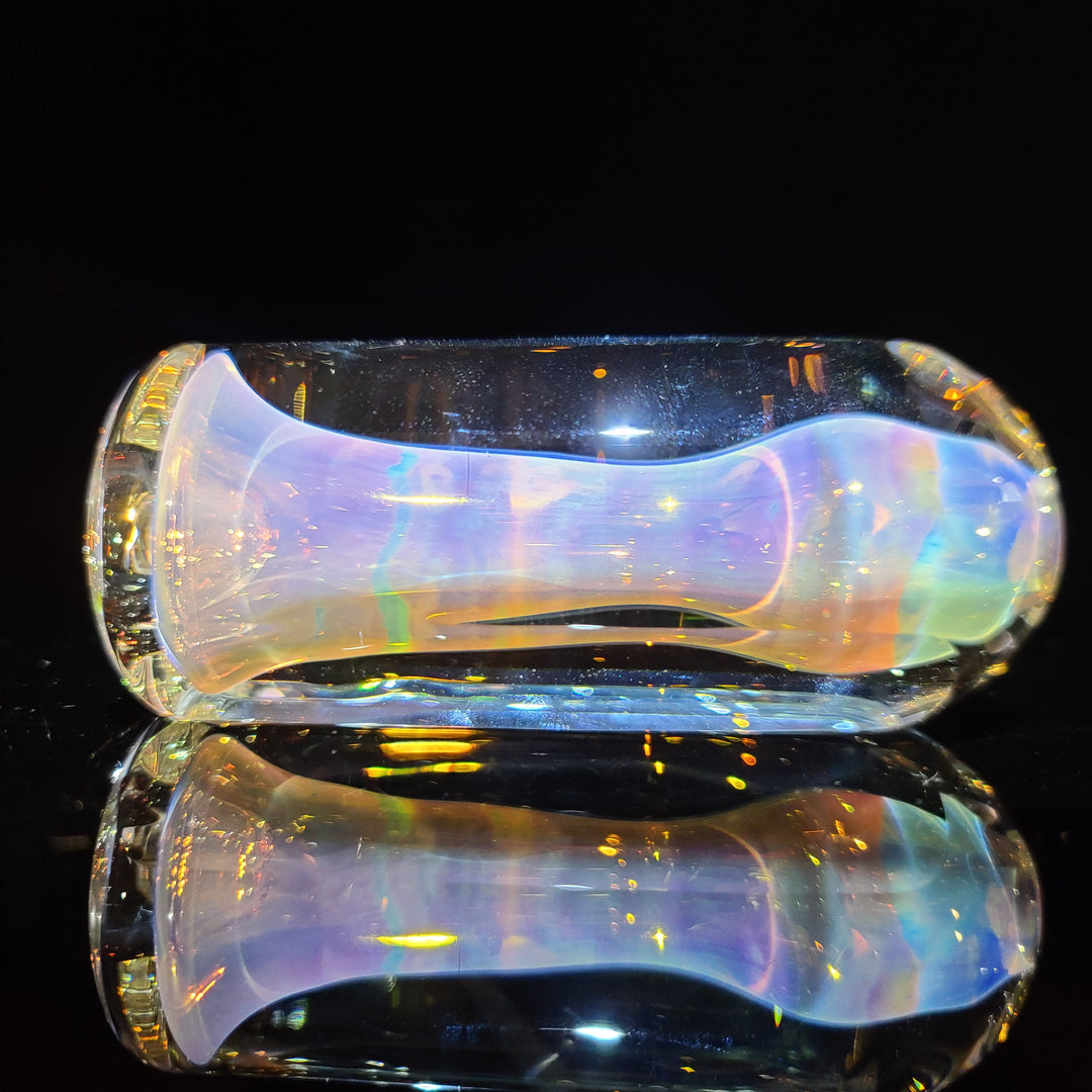 50/50 Faceted Egyptian Glass Chillum Glass Pipe Tako Glass   