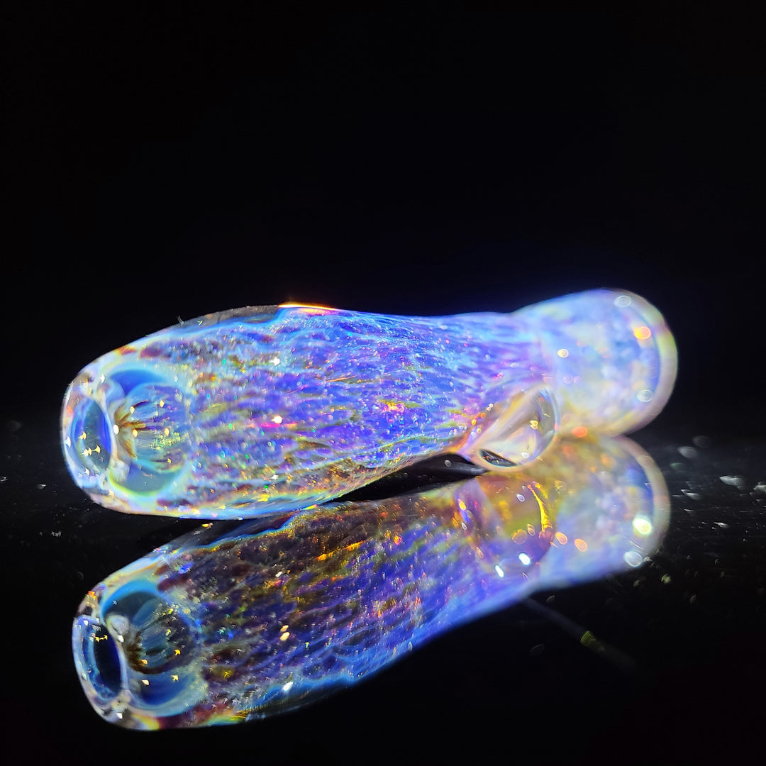 Purple Nebula Space Dust Chillum Glass Pipe Tako Glass   
