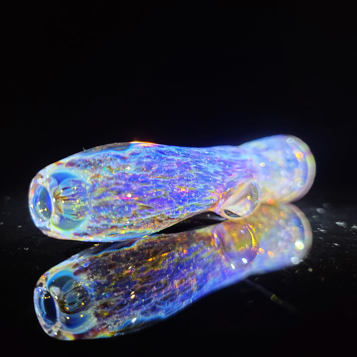 Purple Nebula Space Dust Chillum Glass Pipe Tako Glass   
