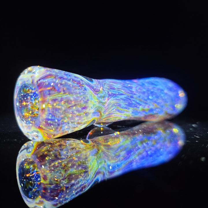 Purple Nebula Space Dust Chillum Glass Pipe Tako Glass   