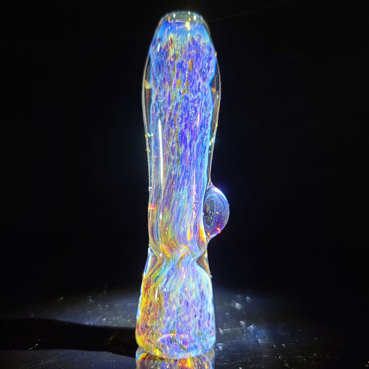 Purple Nebula Space Dust Chillum Glass Pipe Tako Glass   