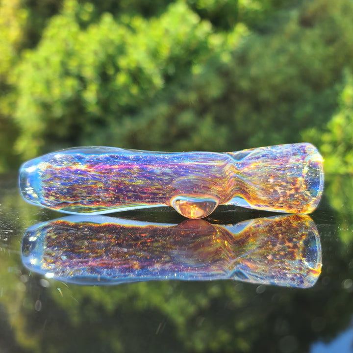 Purple Nebula Space Dust Chillum Glass Pipe Tako Glass   