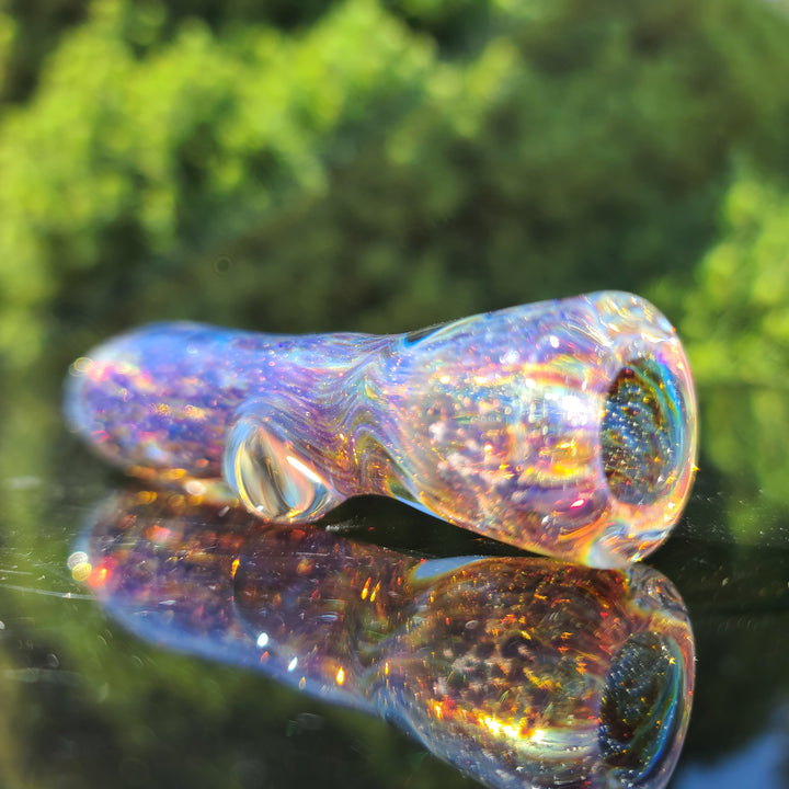 Purple Nebula Space Dust Chillum Glass Pipe Tako Glass   
