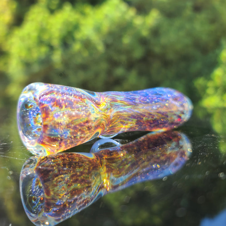Purple Nebula Space Dust Chillum Glass Pipe Tako Glass   