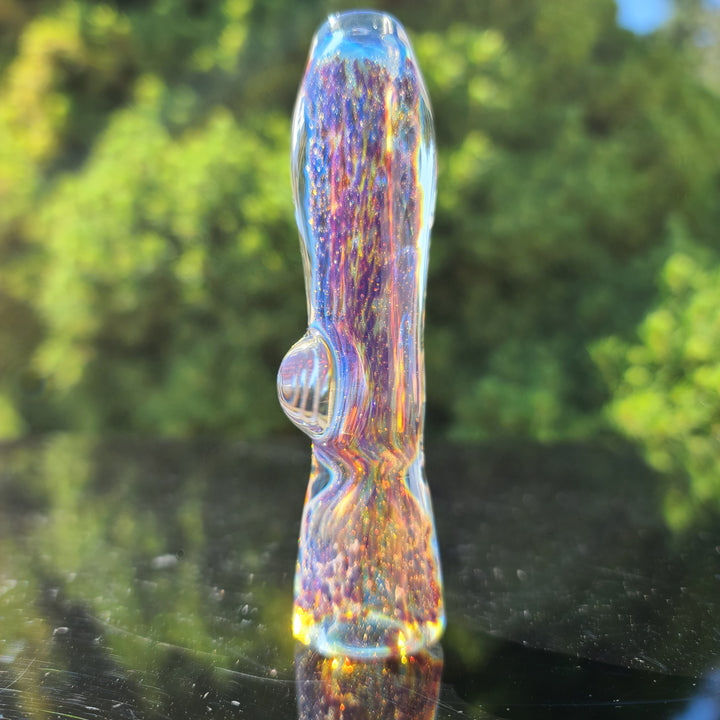 Purple Nebula Space Dust Chillum Glass Pipe Tako Glass   