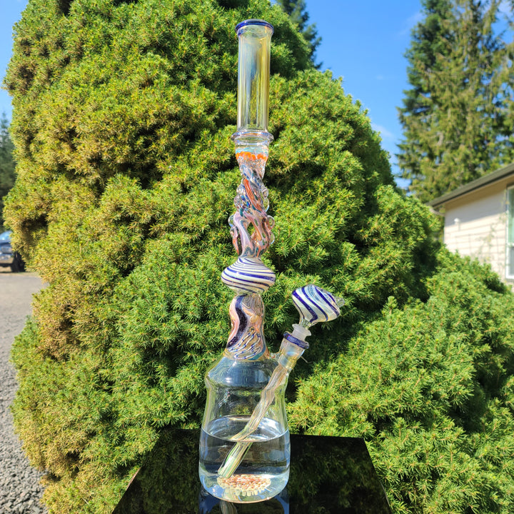 TAKO x Molten Imagination x JHP Collab Old School Bell Bong *SOLD* Glass Pipe Tako Glass   