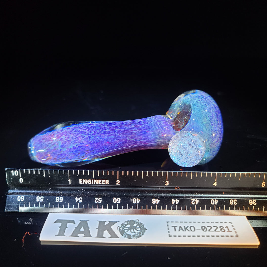 Purple Nebula Pipe with Dichro Marble Glass Pipe Tako Glass   