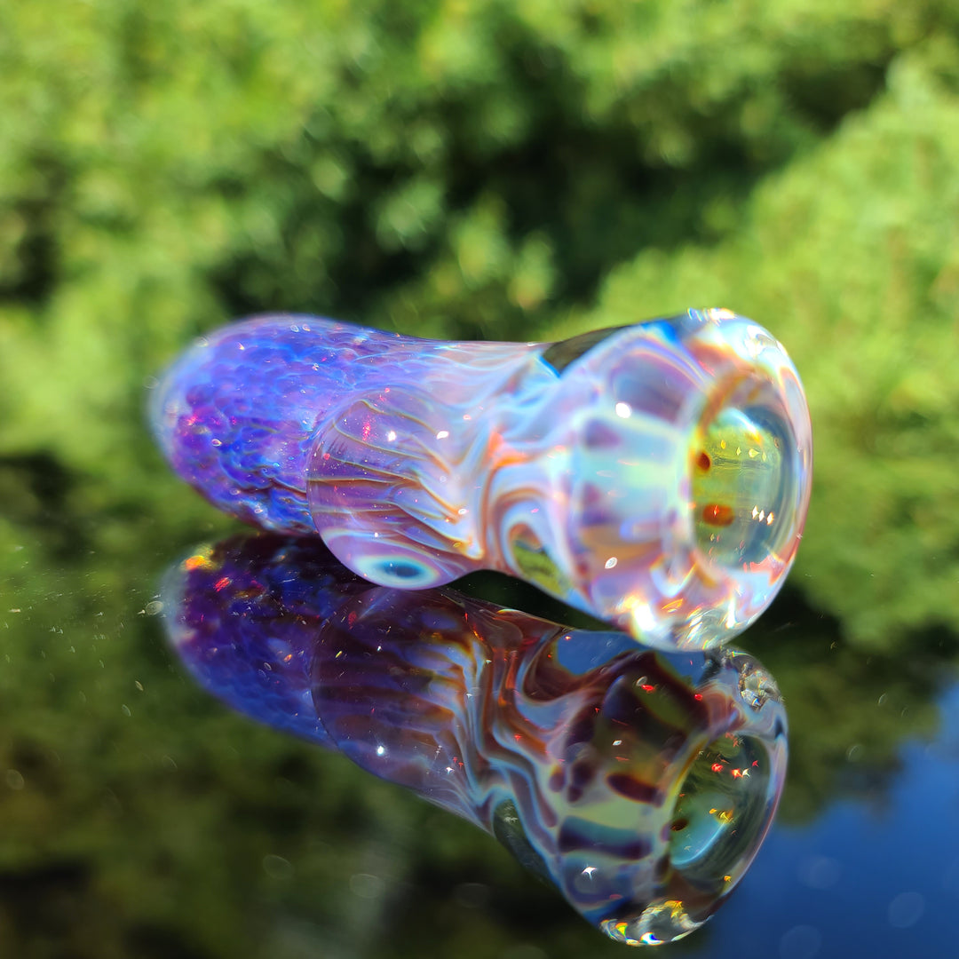 Purple Nebula Chillum Glass Pipe Tako Glass   