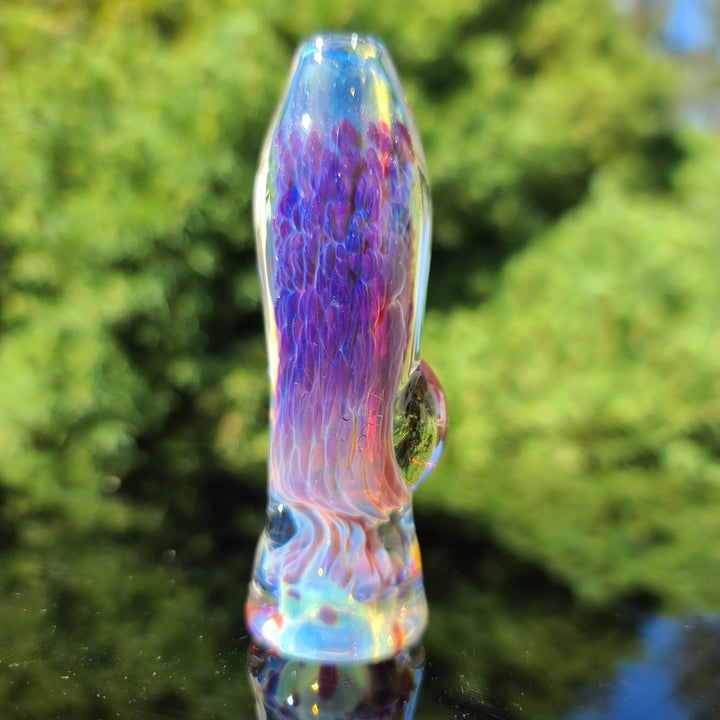 Purple Nebula Chillum Glass Pipe Tako Glass   