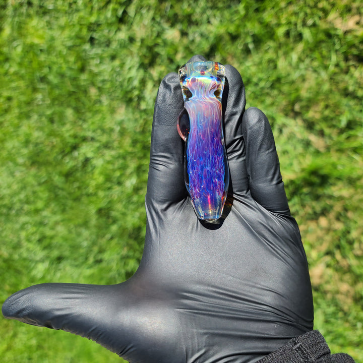 Purple Nebula Chillum Glass Pipe Tako Glass   