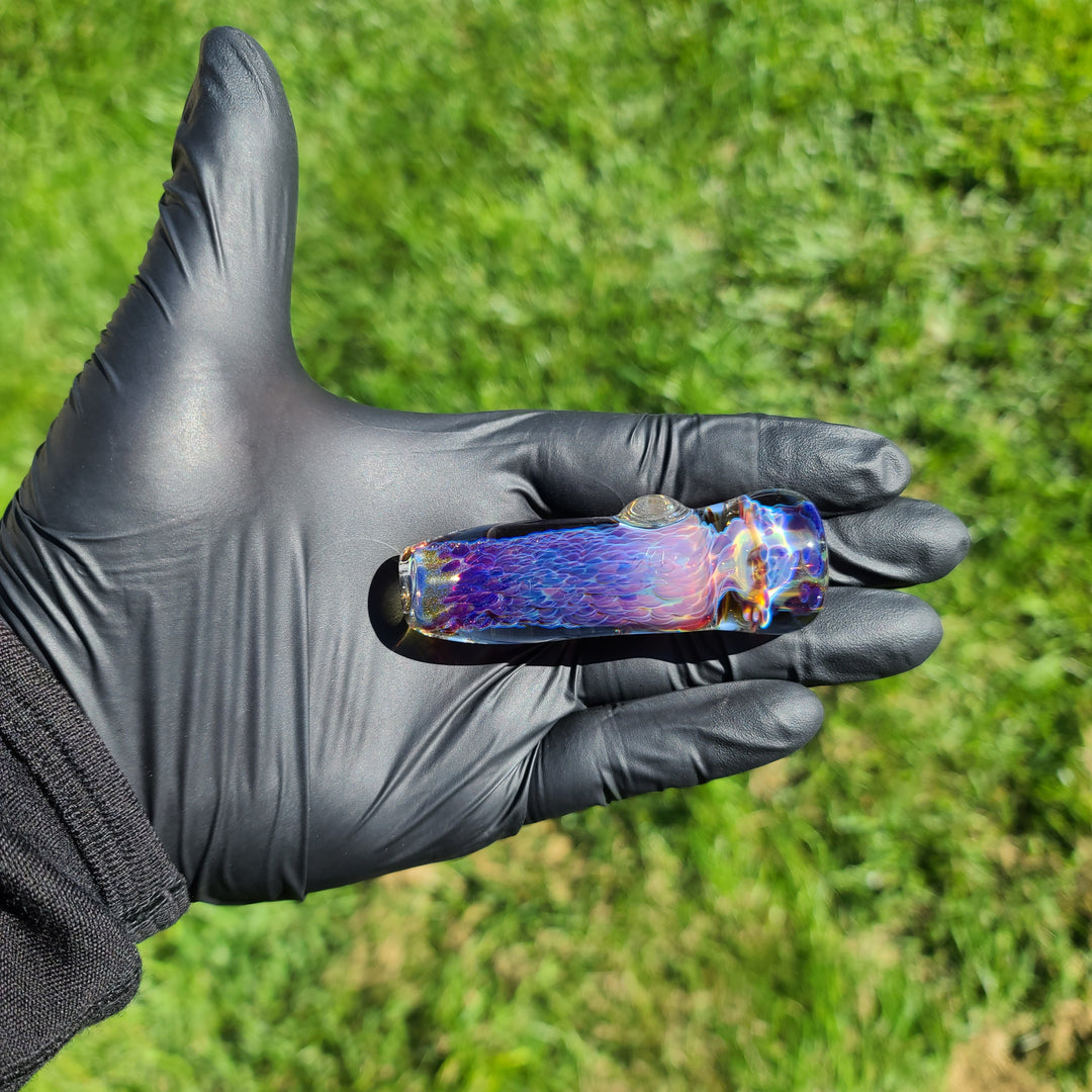 Purple Nebula Chillum Glass Pipe Tako Glass   