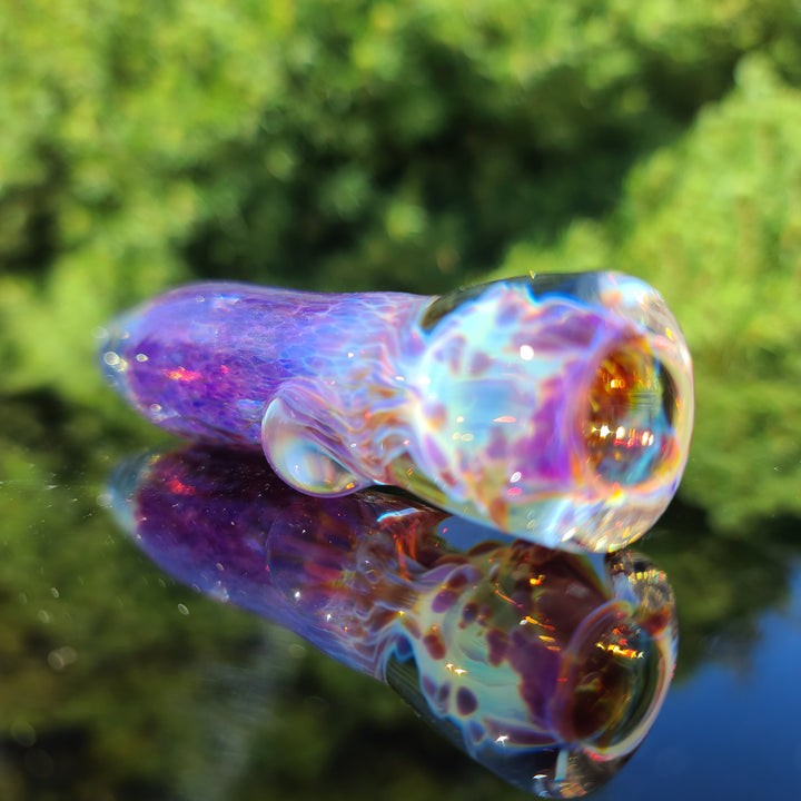 Purple Nebula Chillum Glass Pipe Tako Glass   