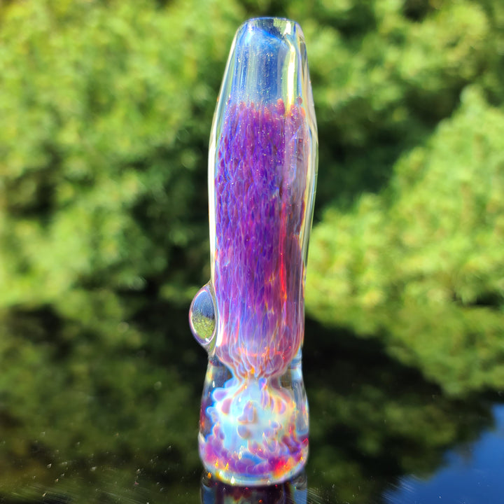 Purple Nebula Chillum Glass Pipe Tako Glass   