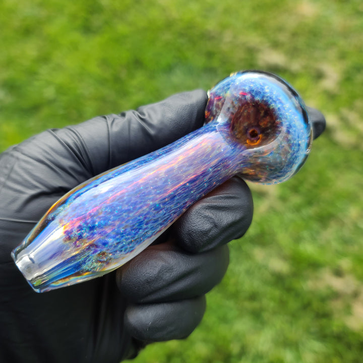 Purple Nebula Space Dust Pipe Glass Pipe Tako Glass   