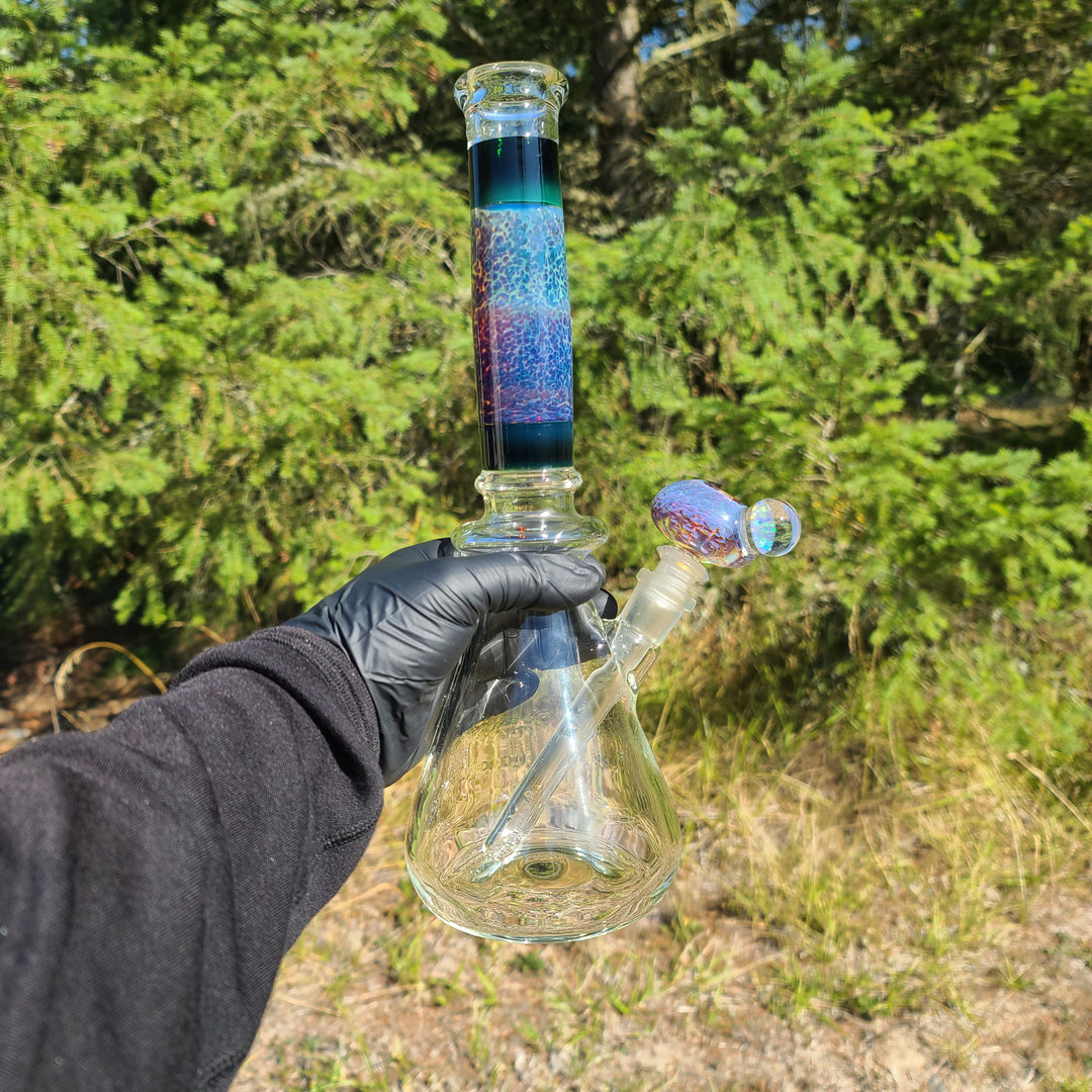 14" Purple Nebula Bong Glass Pipe Tako Glass   