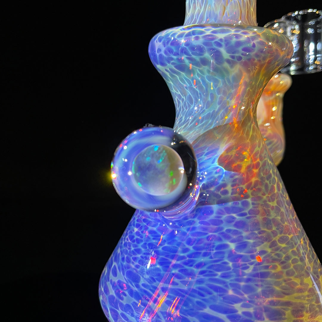 Purple Nebula Mini Rig with Black Planet Opal - No. 3 Glass Pipe Tako Glass   