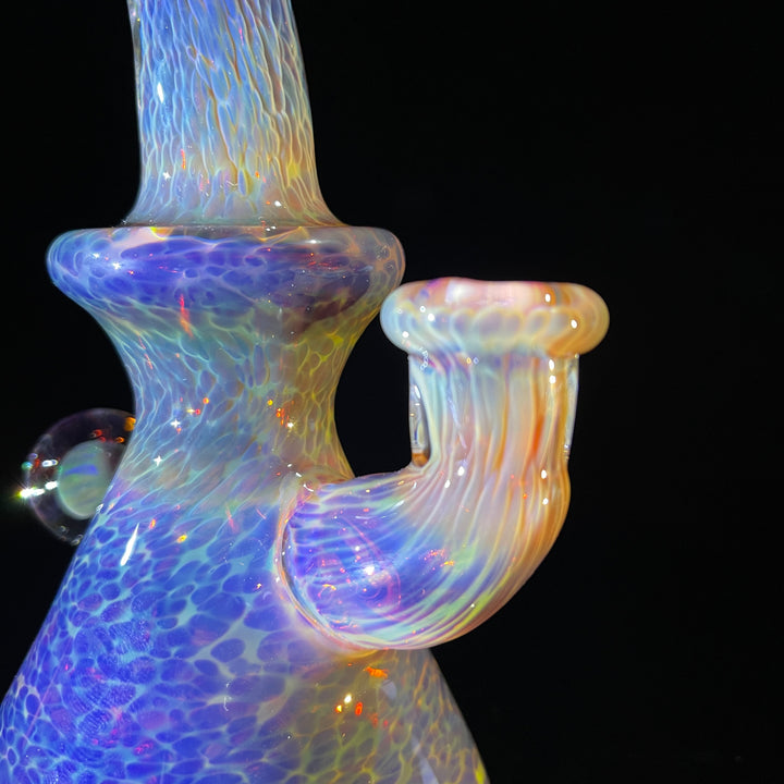 Purple Nebula Mini Rig with Black Planet Opal - No. 3 Glass Pipe Tako Glass   