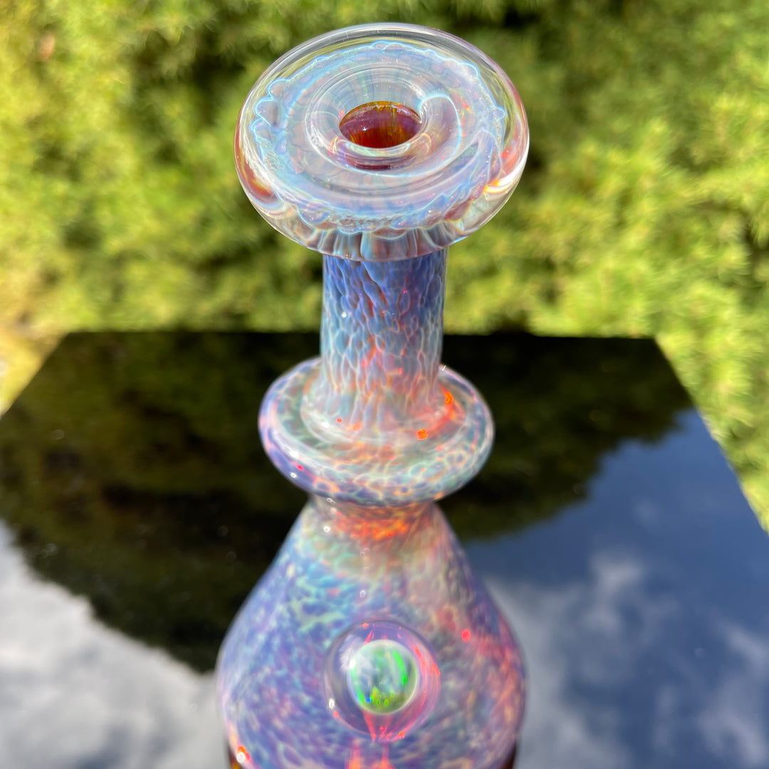 Purple Nebula Mini Rig with Black Planet Opal - No. 3 Glass Pipe Tako Glass   