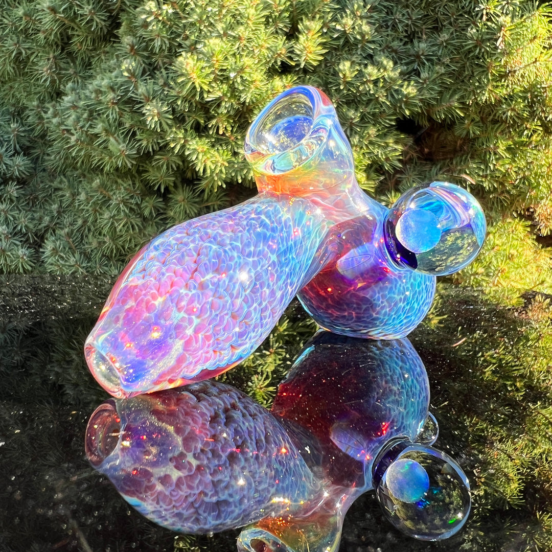 Purple Nebula Drop Hammer with Opal Planet Glass Pipe Tako Glass   