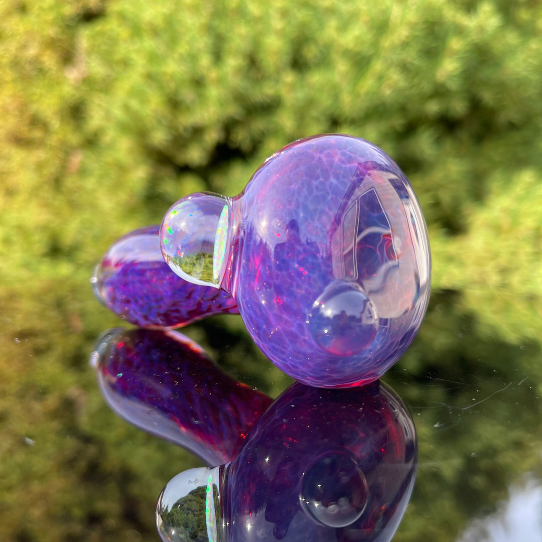 Purple Plasma Pipe with Opal Coin Glass Pipe Tako Glass   