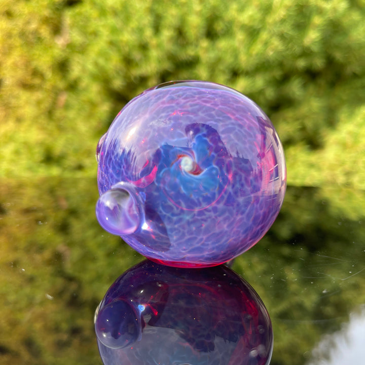 Purple Plasma Pipe with Opal Coin Glass Pipe Tako Glass   