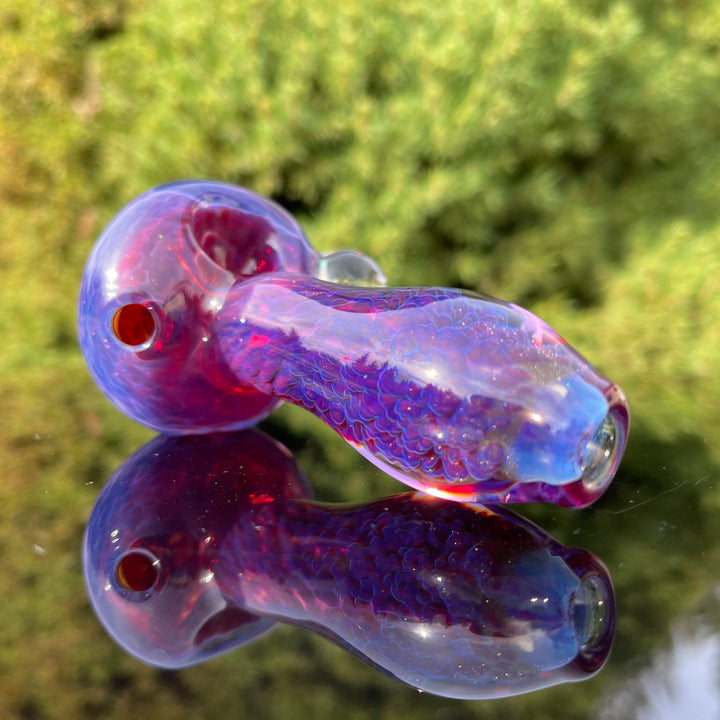 Purple Plasma Pipe with Opal Coin Glass Pipe Tako Glass   