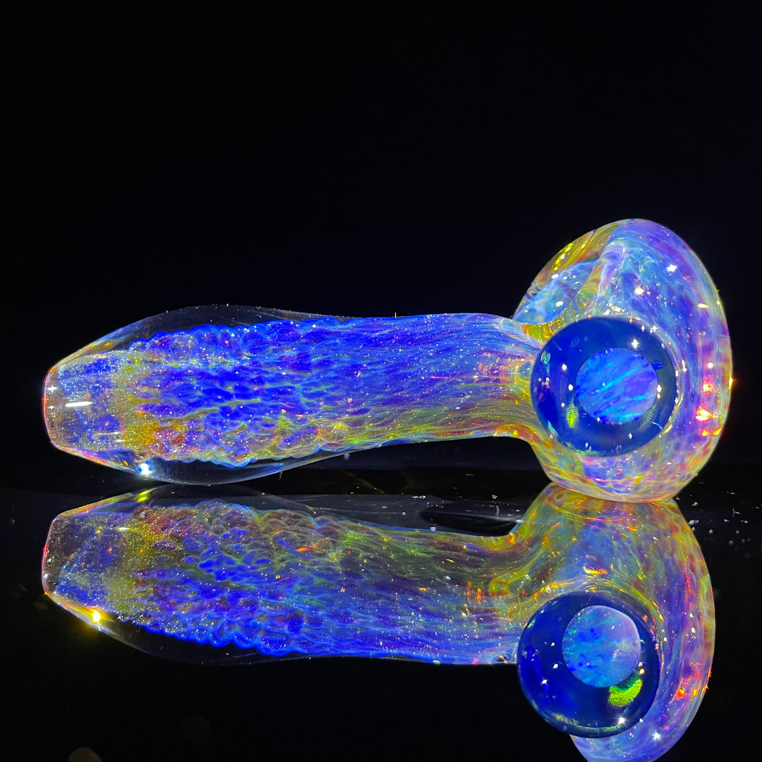 Purple Ghost Pipe with White Planet Opal Glass Pipe Tako Glass   