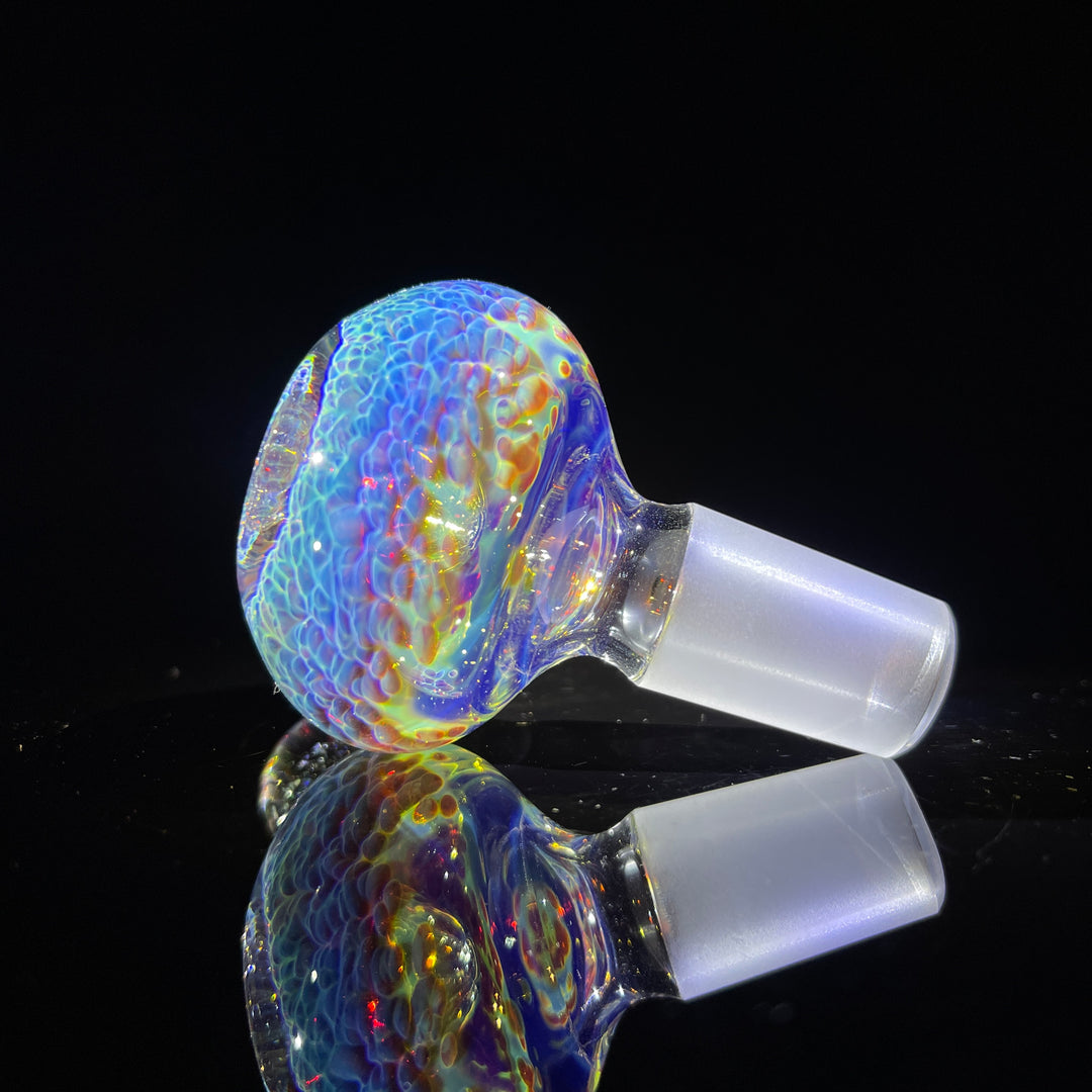 18 mm Purple Nebula Pull Slide with Crushed Opal Marble Accessory Tako Glass   