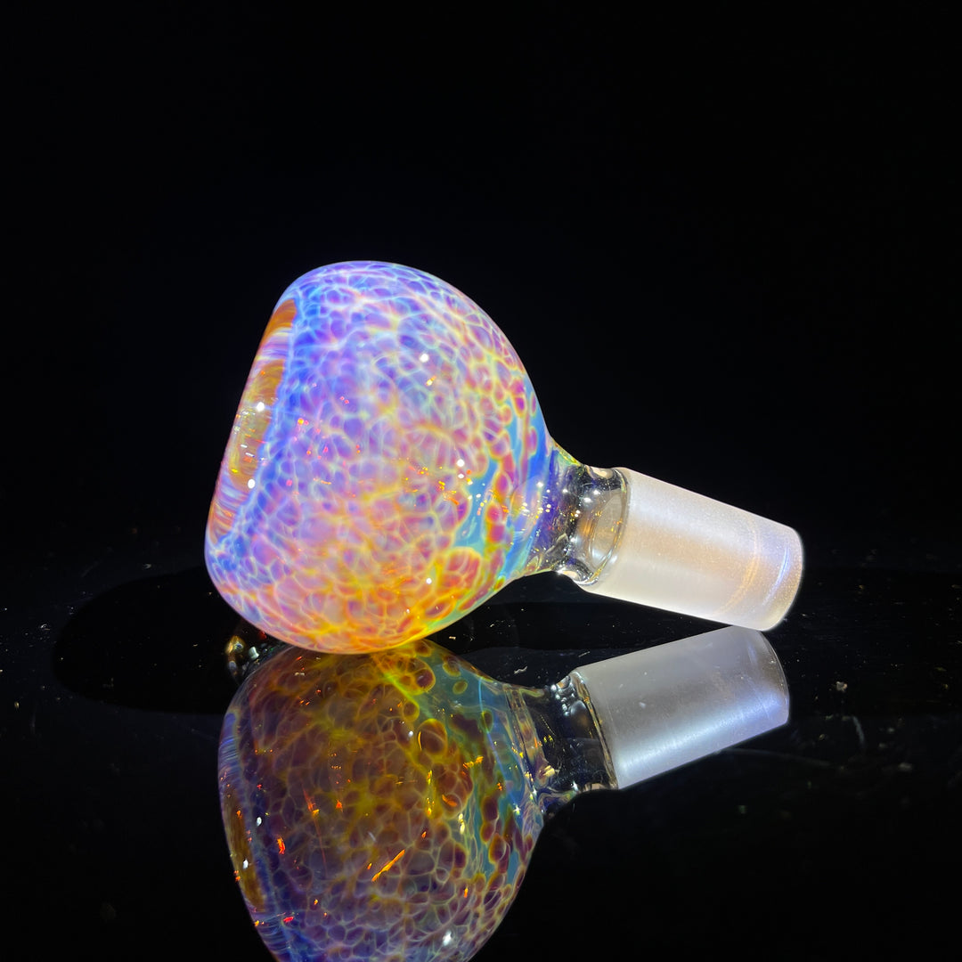 14 mm Purple Nebula Pull Slide with Crushed Opal Marble Accessory Tako Glass   